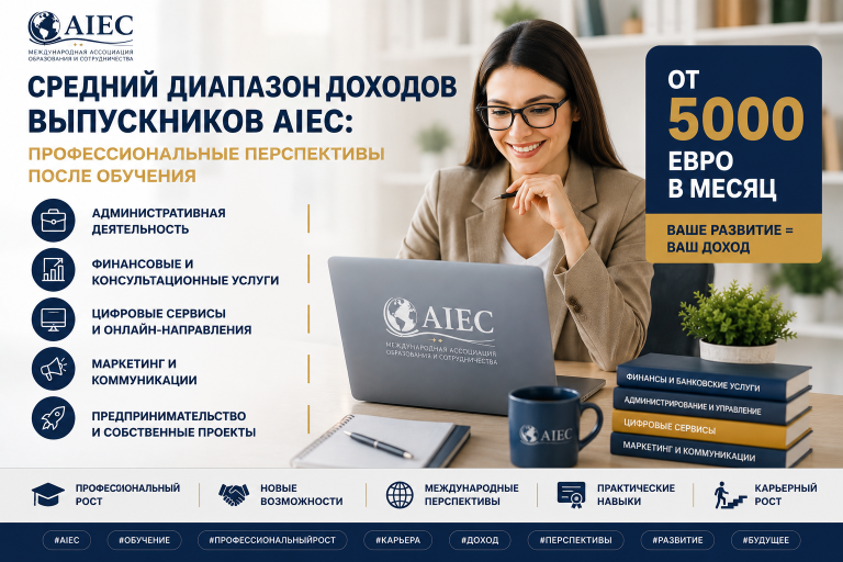 Средний диапазон доходов выпускников AIEC: профессиональные перспективы после обучения